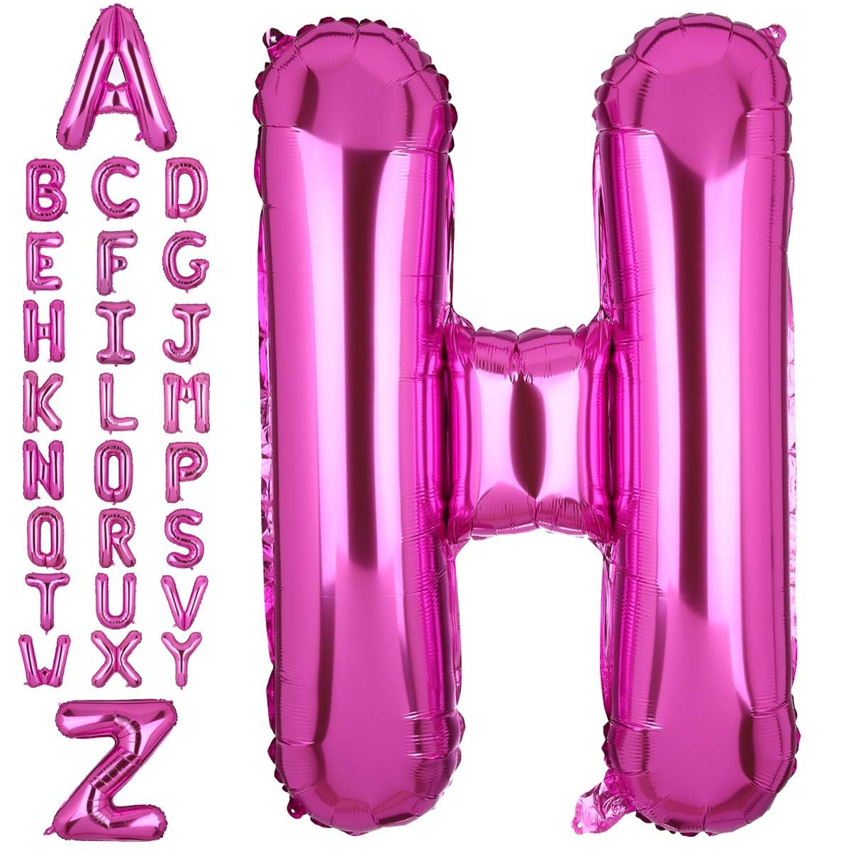 40 Inch Giant Pink Letter H Foil Helium Balloons Big Single Mylar Balloon Birthday Party Decoration Supply Baby Shower (Pink H)