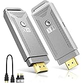Wireless HDMI Transmitter and Receiver [100ft, 4K Decode/1080P Output], Plug & Play Portable Wireless HDMI Extender for Streaming Video and Audio from Laptop/PC/TV Box/Camera to Monitor/Projector/HDTV