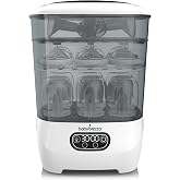 Baby Brezza Bottle Sterilizer and Dryer Advanced &ndash; Largest Capacity | 33% Faster Cycle Time - Universal Sterilization Machine for All Bottles + Pump Parts - Steam Sanitizer - HEPA Air Filter