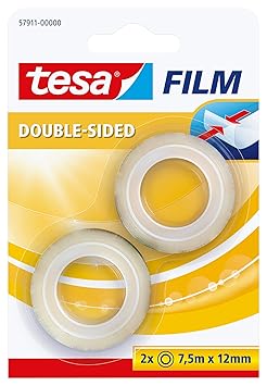 tesa® Doppelseitiges Klebeband, 2 Rollen