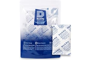 Dry & Dry [20 Packets] 30 gram Premium Quality Silica Gel Packets Desiccant Dehumidifier - Rechargeable Fabric
