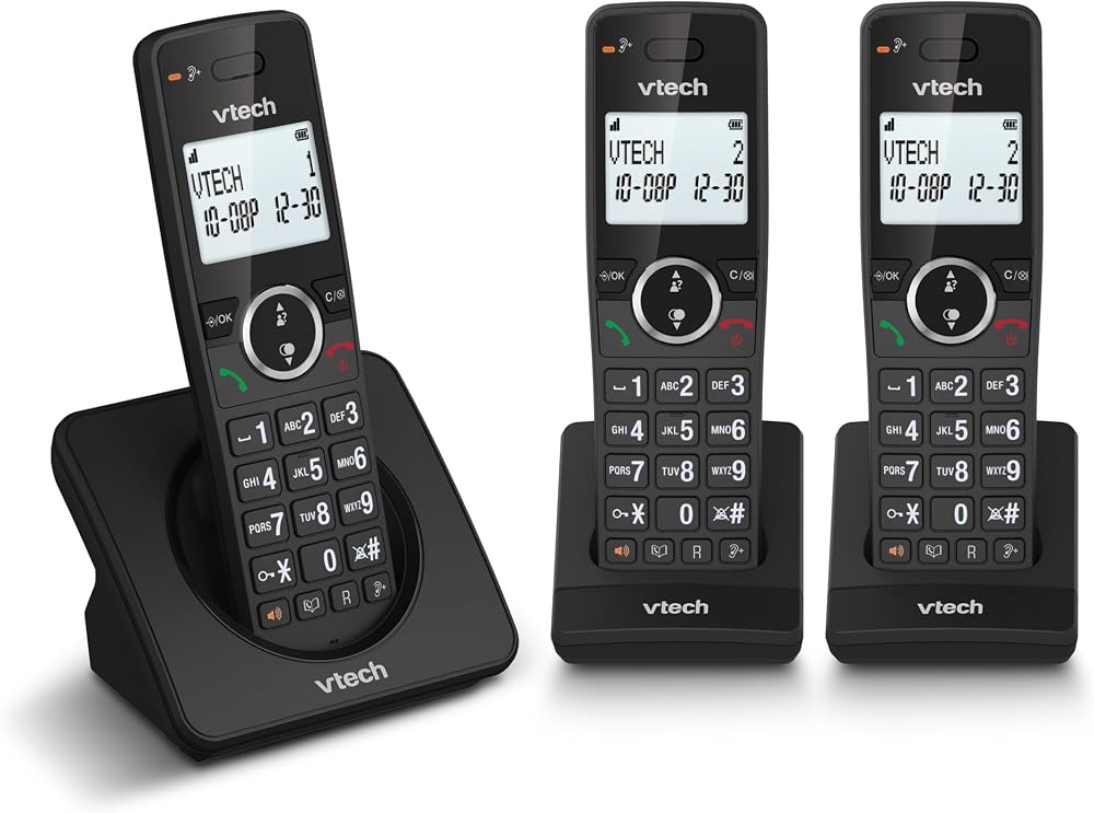 VTech ES2002 DECT Cordless Phone with Call Blocker 18h Battery Life Trio