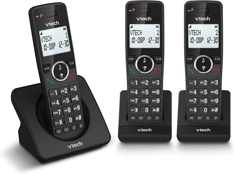 VTech ES2002 DECT Cordless Phone with Call Blocker 18h Battery Life Trio