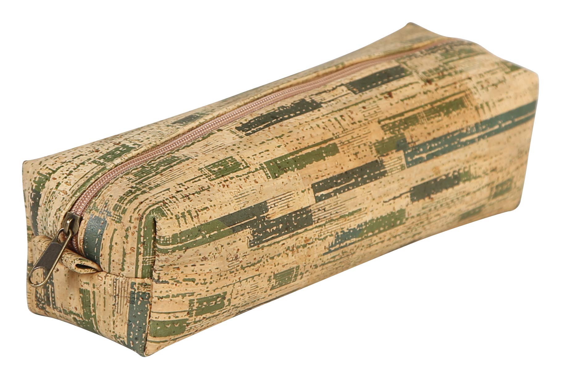 Clairefontaine 420021C - One Large Rectangular Cork Pencil Case Vegan - Dimensions: 21x6x5 cm - Beige Colour - Multi-Functional - Ecological + Practical