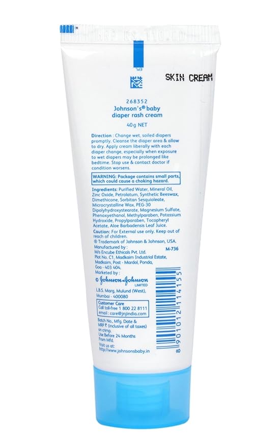 johnson's baby diaper rash cream 20g