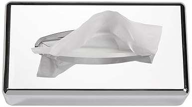 Semy Top ST-88688 Tisch und Wandspender für Kosmetiktücher, chromfarben 255 x 140 x 60 mm