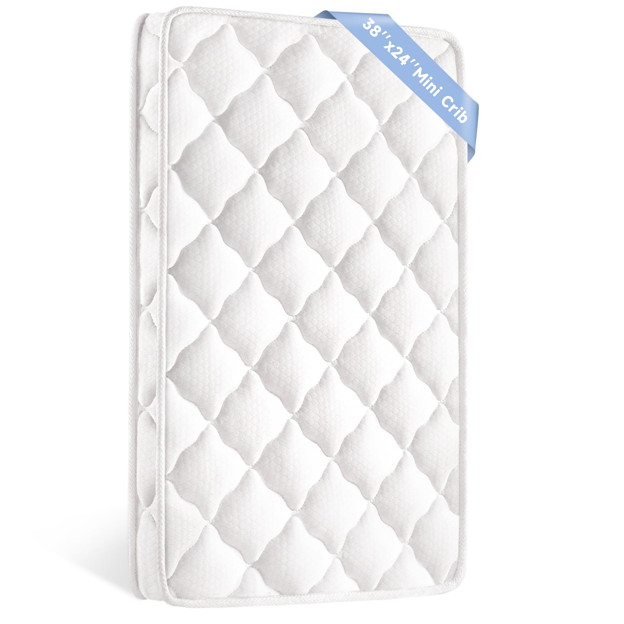 Photo 1 of Mini Crib Mattress, 38’’x24’’ Dual Sided with Firm Support and 3" Thick Premium Foam, Hypoallergenic, Comfort, Breathable, Quiet & Odorless, Fits Mini and Portable Travel Cribs