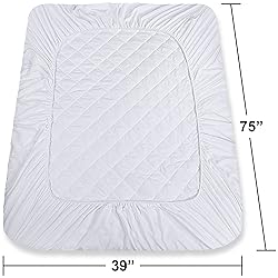 Utopia Bedding Quilted Fitted Mattress Pad, Twin