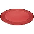 8-Count Round Paper Placemats with 2" Glitter Border, Glitz Red