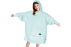 Catalonia Wearable Blanket Hoodie for Kids - Oversized Warm Cozy Hooded Blanket - Sweatshirt Blanket with Pocket & Sleeves