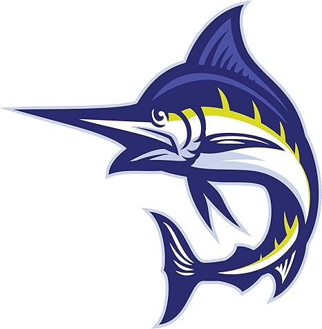Amazon Com Ocean Life Marlin Swordfish Cartoon Vinyl Decal Sticker 2 Tall Automotive