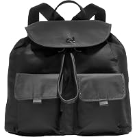 Cole Haan Black Leather Flap Backpack Women main image 4
