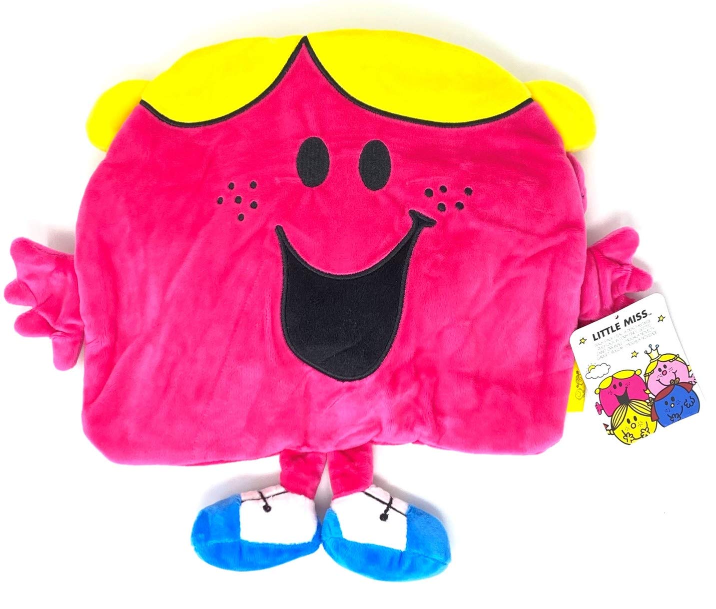 Official Mr. Men Little Miss Chatterbox Plush Character Backpack - School Bag