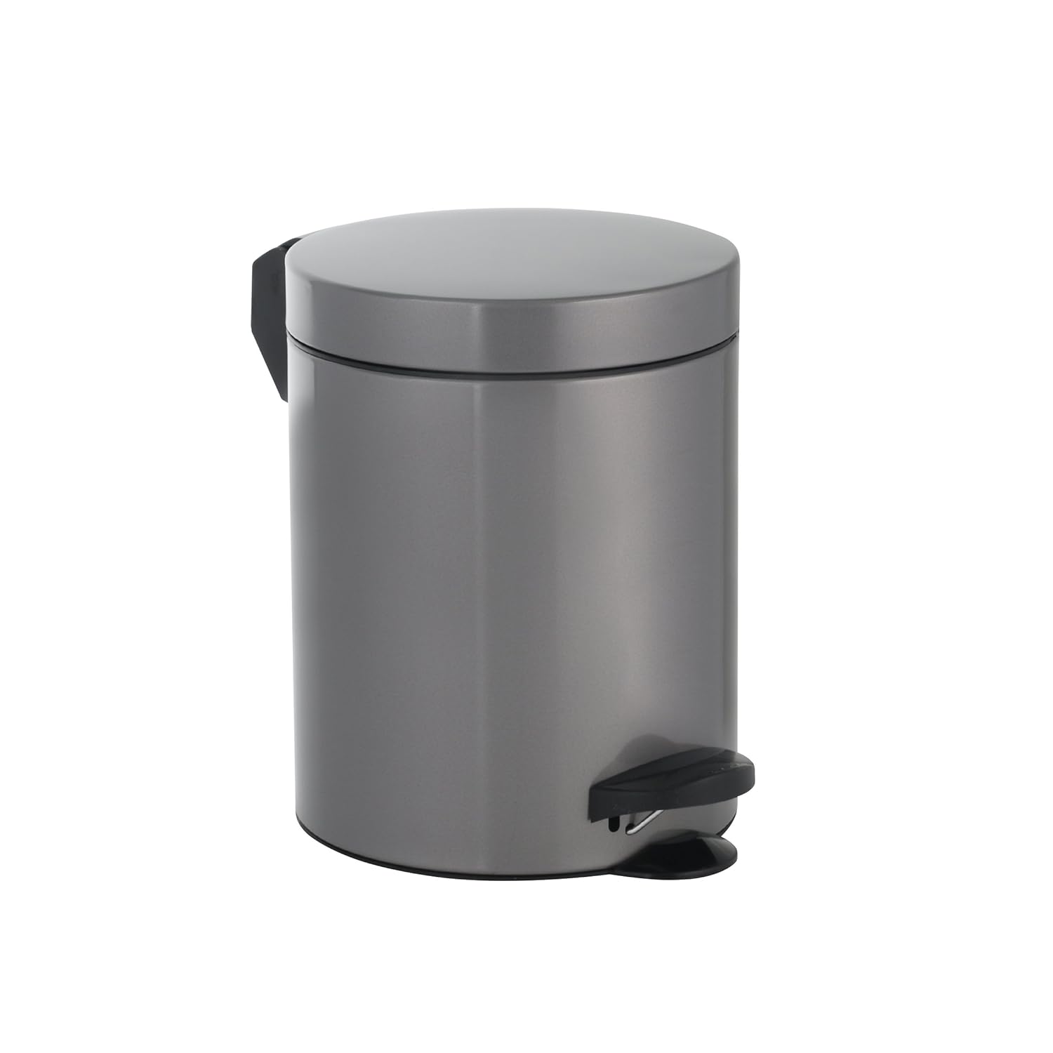 Treteimer fürs Badezimmer- aus Metall mit Deckel Kunststoffeinsatz 5 L