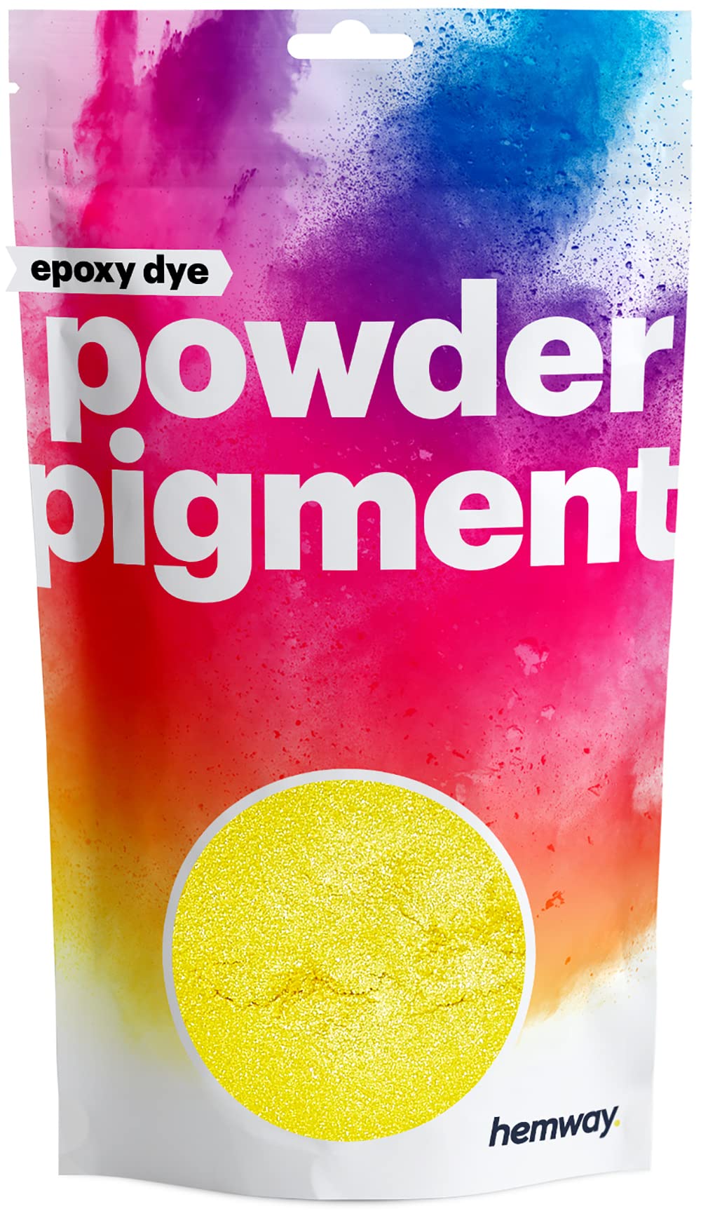 Hemway Epoxy Dye Powder Pigment Metallic Mustard Yellow Powder 50g | Mica Pigment for Resin, Epoxy, Polyurethane Paint, Jewellery & Resin Floors, Colour Enhancement