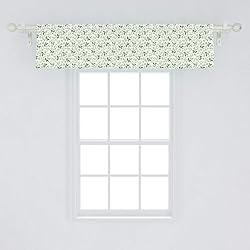 Ambesonne Leaf Window Valance, Ivy Patterns with