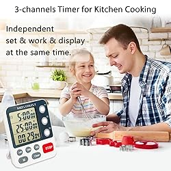 MOSTRUST Digital Dual Kitchen Timer, 3 Channels