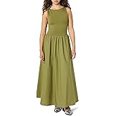 The Drop Womens Dia Mixed Fabric Midi Tank Dress