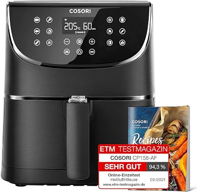 COSORI Air Fryer 5.5L 1700W CP158-AF Black with 11 Presets & 100 Recipes