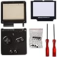 Timorn Full Parts Housing Shell Pack Replacement for GBA SP Gameboy Advance SP (Black Pack)