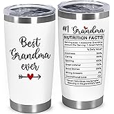 FUNITZ Gifts For Grandma, Best Grandma Ever Tumbler 20oz – Grandmother Present for Birthday, Christmas, Mothers Day – First Time Grandmas Coffee Cup From Grandkids, Granddaughter Or Daughter
