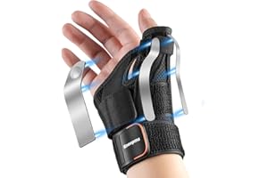 Kneopms New Upgrade Thumb Brace with Splints for Palm & Wrist Stabilizer 3 Adjustable Straps,Pain Relief for Carpal Tunnel,Arthritis,Sprain,Tendonitis,Left & Right Hand,Adjustable,Breathable (RIGHT)