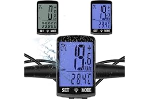 DonDofla Bike Computer and Bicycle Odometer Wireless Big Secrren 3.3IN MPH KM/H Bike Speedometer with Automatic Wake-Up Cycling Old School Speed Tracker Multi-Functions