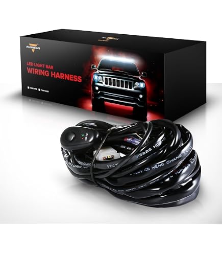 Kit Câblage LED Pour Moto - Interrupteur Guidon 22mm, Fils 18AWG, Relais Et Fusible, Pour Feux Additionnels 12V