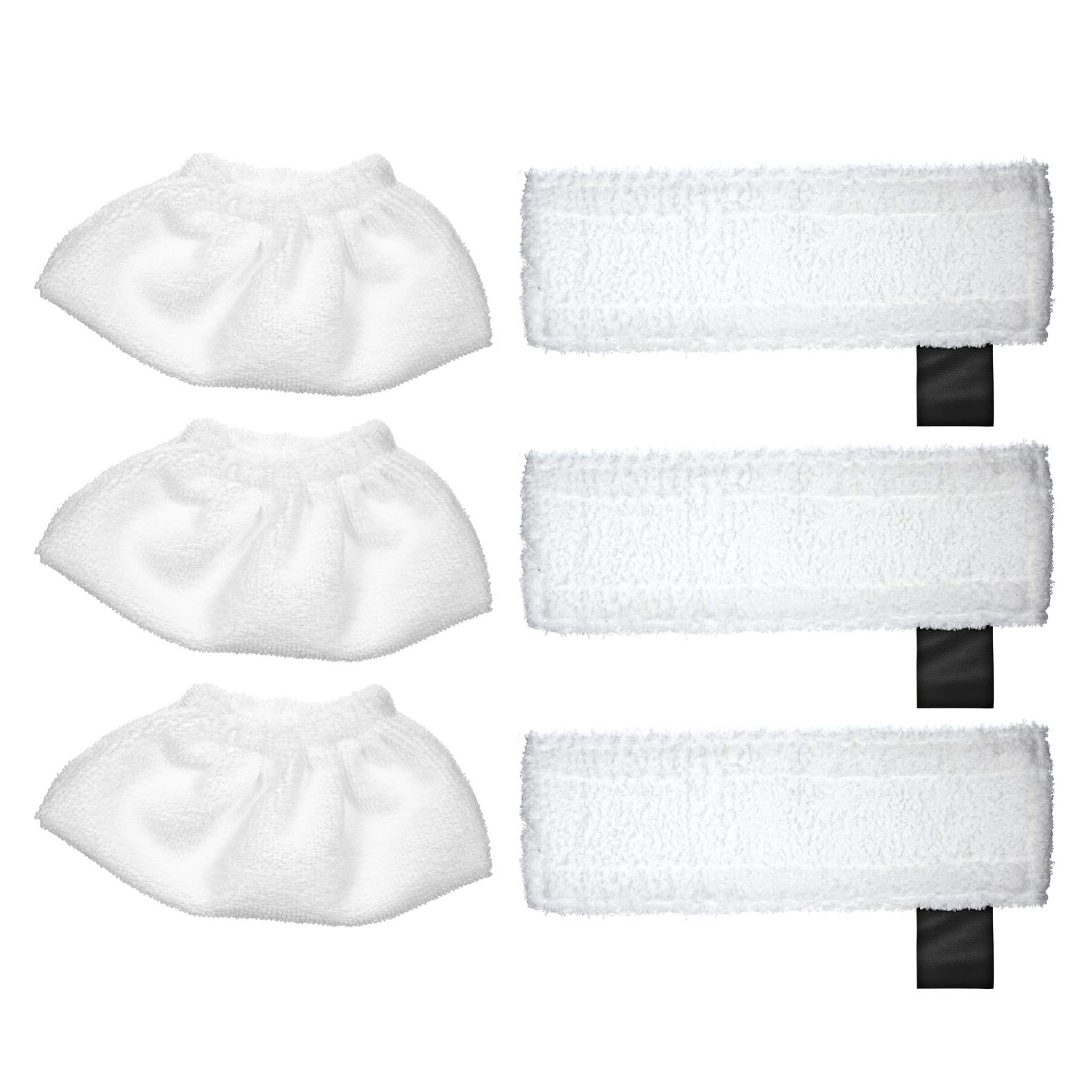 pedkitCloth Set Mopping Pads for Karcher SC2/ SC3/ SC4/ SC5 (3 Rag Nozzle Covers & 3 Microfiber Mopping Pads)
