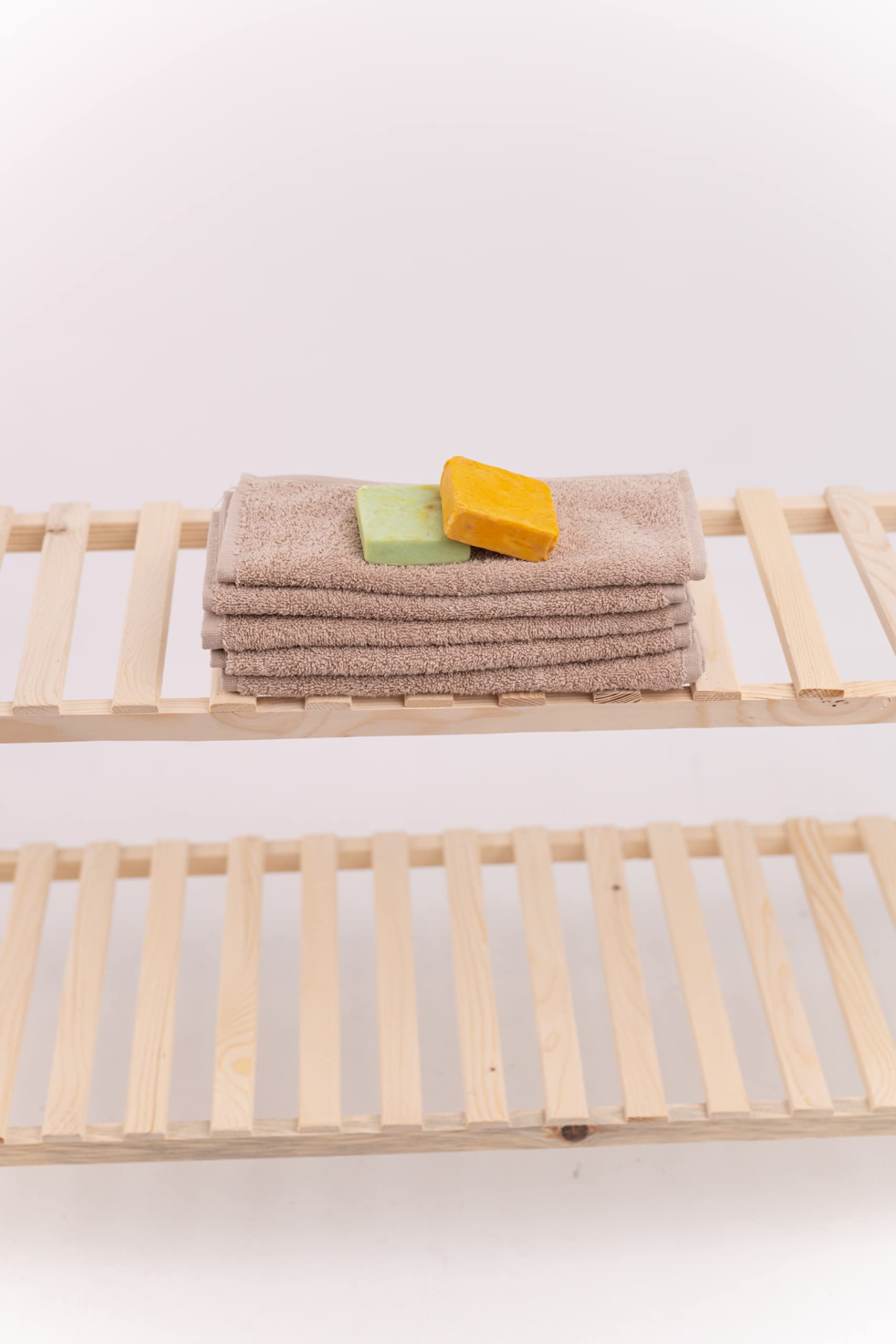 Questo Casa, 5 piece towel, 100% cotton, bath towel/hand towel, light coffee, 30x50 cm