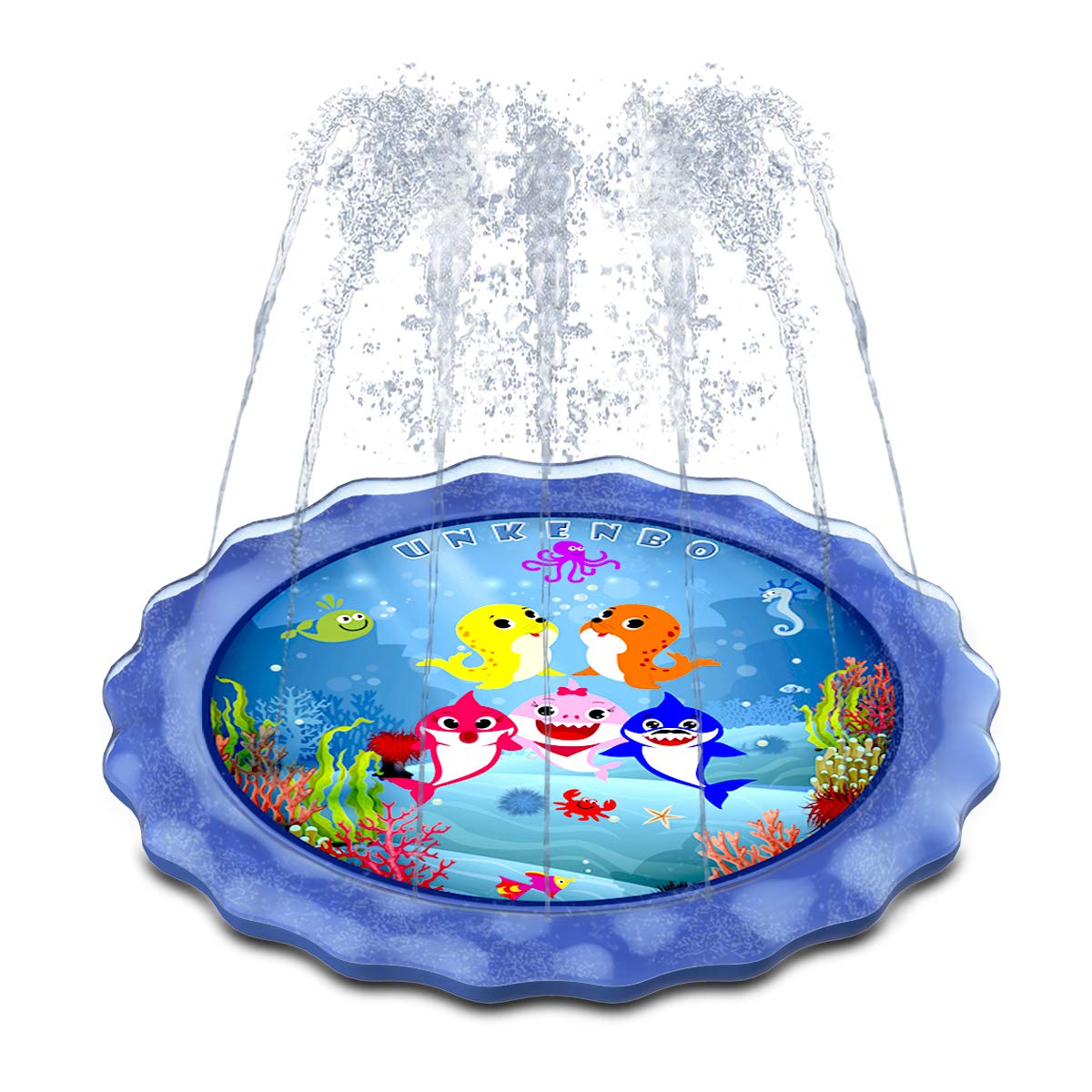 UNKENBO Splash Pad for Kids Toddlers - Water Sprinkler Pad Inflatable Wading Baby Pool Splash Play Mat Outside Toys for 1 Year Old or Older
