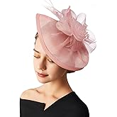 AQOKKA Women Fascinators Hats Flower Fascinators with Headband and Clip Tea Party Headwear for Women and Girls