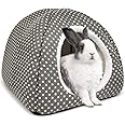 Tierecare Rabbit Hideout Large Bunny Bed Washable Rabbit House and Hideout Fleece Guinea Pig Hiding Hut for Indoor Bunnies Sm