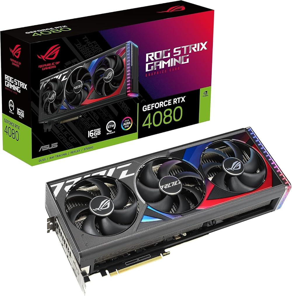ASUS ROG Strix RTX 4080 16GB GDDR6X Gaming Graphics Card PCIe 4.0 HDMI 2.1a