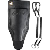 RXLUY Fishing Pliers Holster with Retractable Lanyard, Universal Fit for Most Sea Fishing &amp; Wild River Lure Tongs Leather Accessories