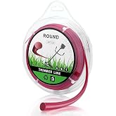 Hipa 1 Pound 1.6mm/ 065 String Trimmer Line 636-Foot Round for Universal Grass Cordless Electric Trimmer Brushcutter Heavy Duty Wire Trimmers Spools 065 Inch Red Trimmer Line
