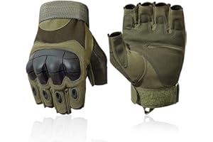 SUJAYU Outdoor Fingerless Gloves for Men - Driving, Hiking, Biking & Motorcycle Gloves