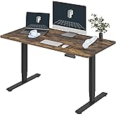 FLEXISPOT E6 3-Stage Dual Motor Electric Standing Desk 55 x 28 Sit Stand Up Desk, Holds 220 lbs, Adjustable Height w/Memory Presets, One-Piece Special Walnut Desktop &amp; Black Frame, Ships in 2 Boxes