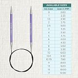 KnitPro Zing Fixed Circular Needles 24 inch 60 cm Size 7.00mm view 4