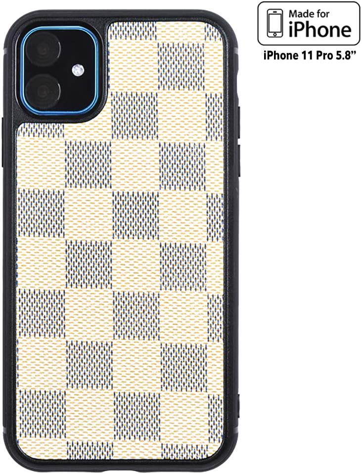 CASETECTION Compatible with iPhone 11 PRO Case - 5.8" Designer Fashion Style 2019 Textured Pattern Soft Feelable Material TPU Protective Shockproof Bumper (White)