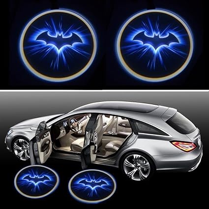 Bestmay Blue Bat Batman Logo 2PCS inalámbrico coche LED puerta ...