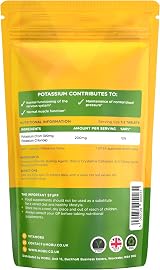 MOBU Potassium Supplement 200mg 120 Tablets Vegan UK Made view 6