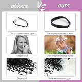 Hanyousheng Elastic Hair Bands 1000 Pieces Black White Mini 1.5cm Diameter view 6