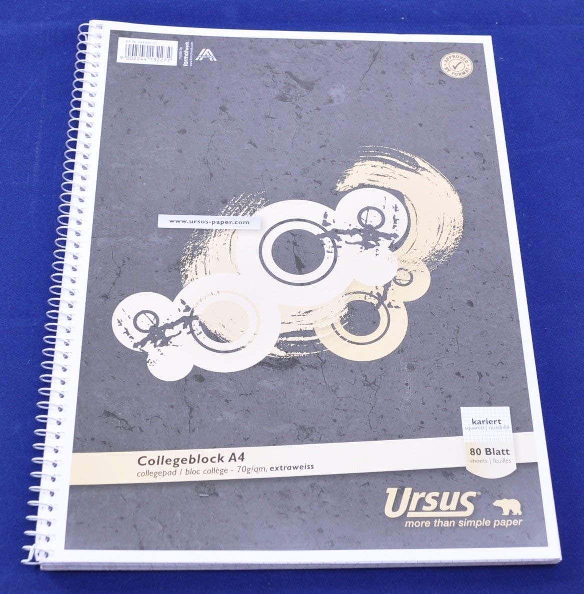 Ursus 332810 Basic 04433020 Collegeblock A4 80 Sheets 70 g/m² 5 mm Squares