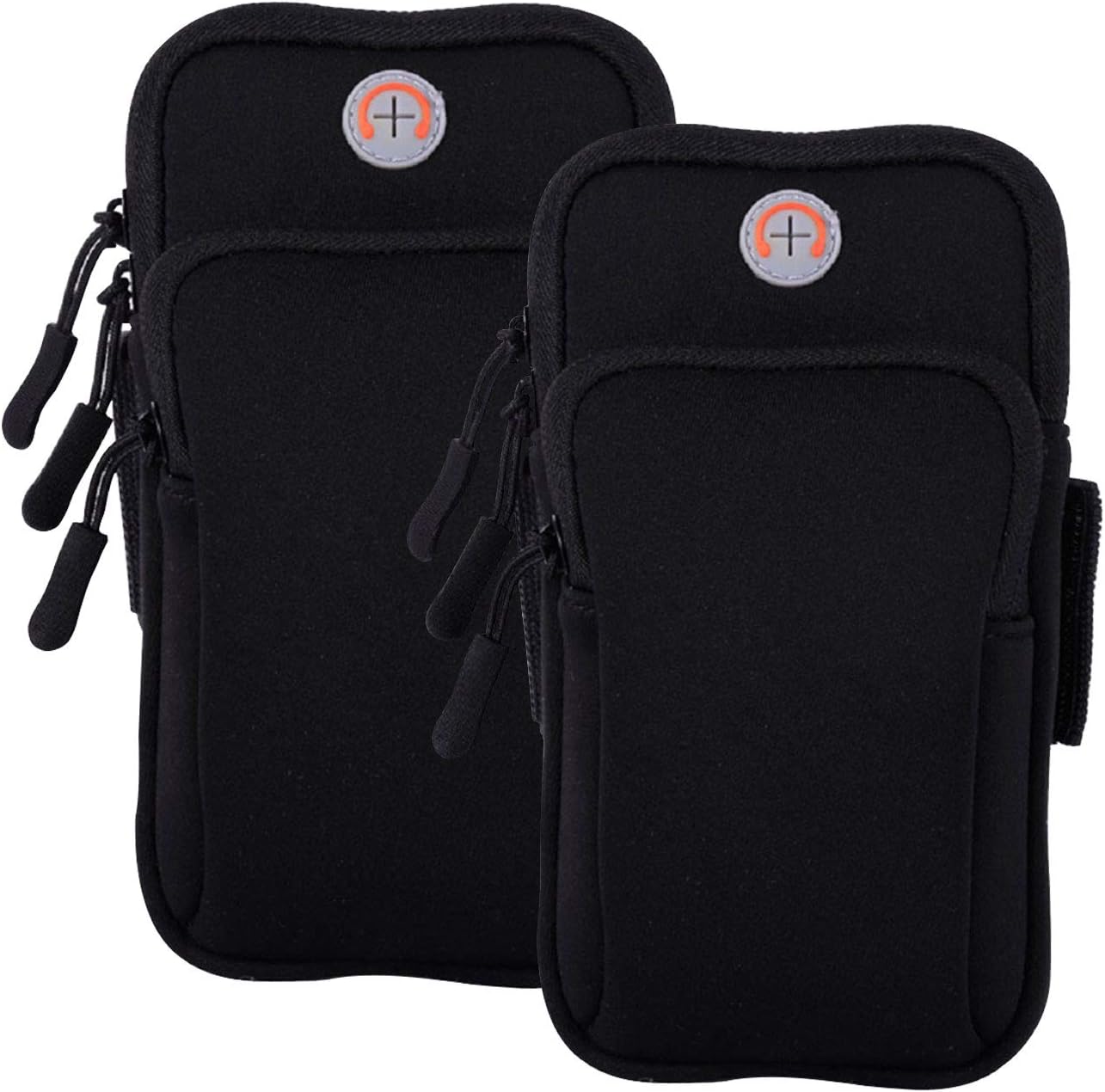 MOVOYEE 2Pack Phone Armband for Running,Cell Phone Holder Arm Band Case for iPhone 12 11 Pro Max Xs Max Xr X 8 7 6S 6 Plus SE 5/Samsung Galaxy S10 S9,Waterproof Phone Pouch for iPhone Running Armband