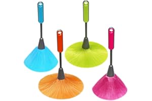 HDONGANY 4 Pack 10" Small Microfiber Duster, Delicate Fluffy Microfiber Feather Duster, Perfect for Cleaning Laptop Keyboard, Computer Screen, Books, Photo Frames, Table