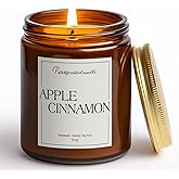 Putart Cinnamon Apple Scented Candles for Home, Natural Soy Wax Aromatherapy Candle Gifts for Men & Women, Highly Scented & Long Lasting Non Toxic Jar Candle for Stress Relief (9oz)