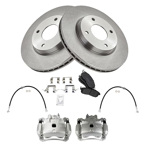 TRQ Front Brake Pad & Rotor Kit Ceramic Compatible with 2009-2014 Nissan Cube 2007-2012 Versa