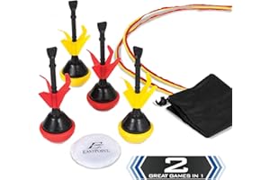 EastPoint Sports 2-in-1 Lawn Darts & Bocce Darts Combo Set for Outdoor Games & Backyard Fun – Includes Portable Carry Bag for