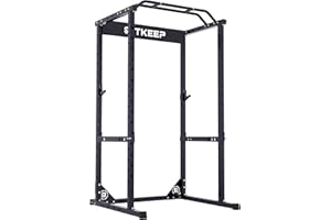 RITKEEP FITNESS RitKeep Power Cage Power Rack RMAX-2250 Home Gym Weightlifting Squat Rack, 1200LB Capacity Multi-Functional Strength Training Cage with Pull-Up Bar, J-Hooks & Safety Bars